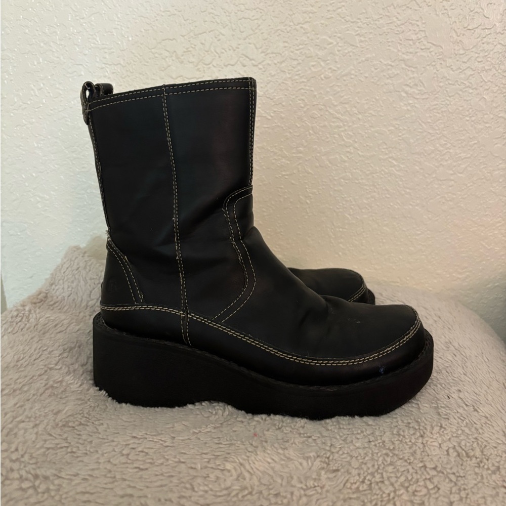 Women's Black Platform Boots
